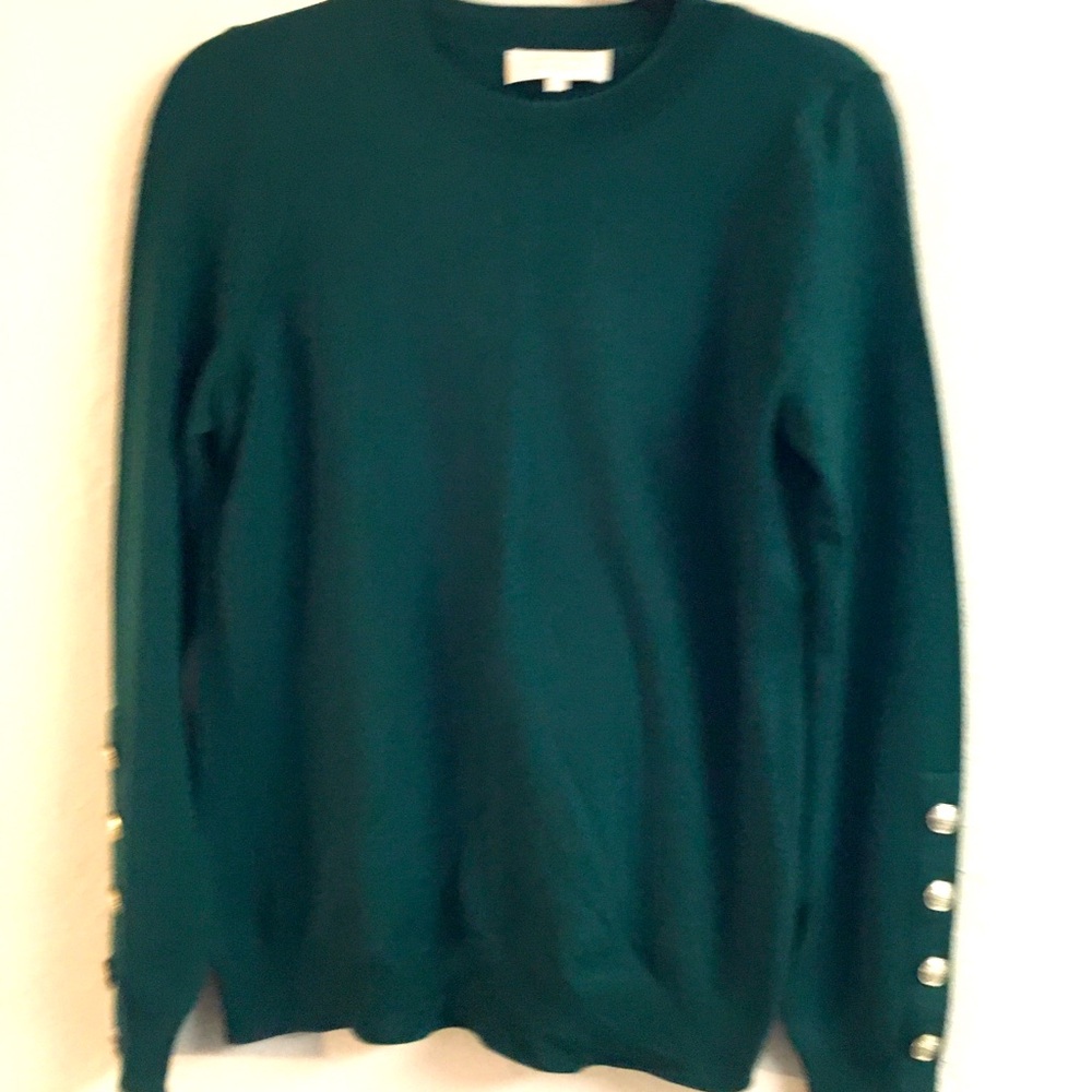 Sezane La Maille Crew Neck Sweater Green Small